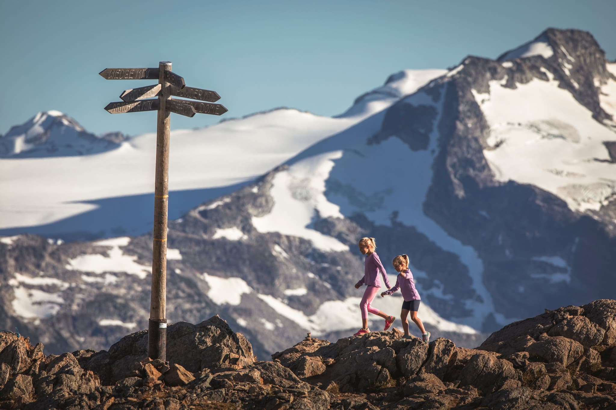 Kids hiking in Whistler