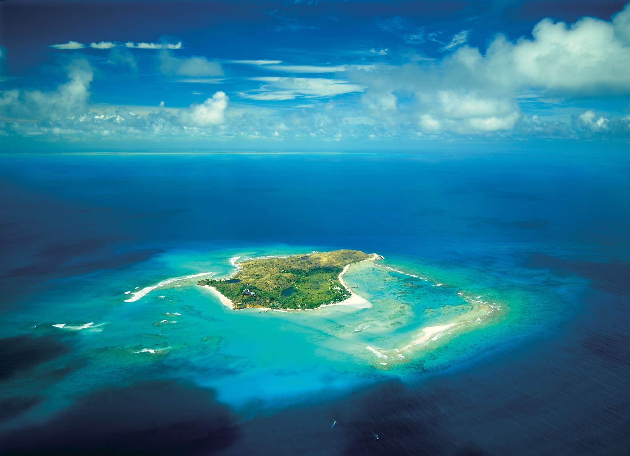 Necker Island aerial view